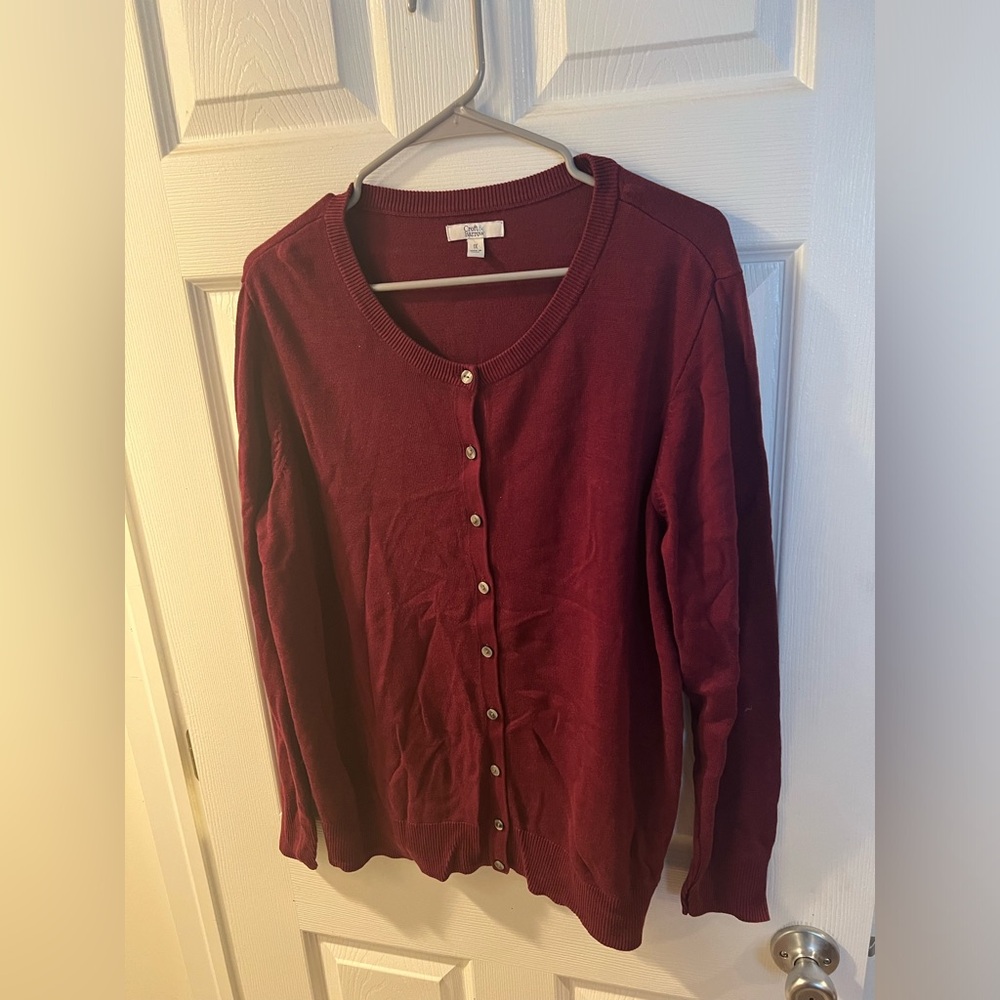 Red cardigan Croft & barrow